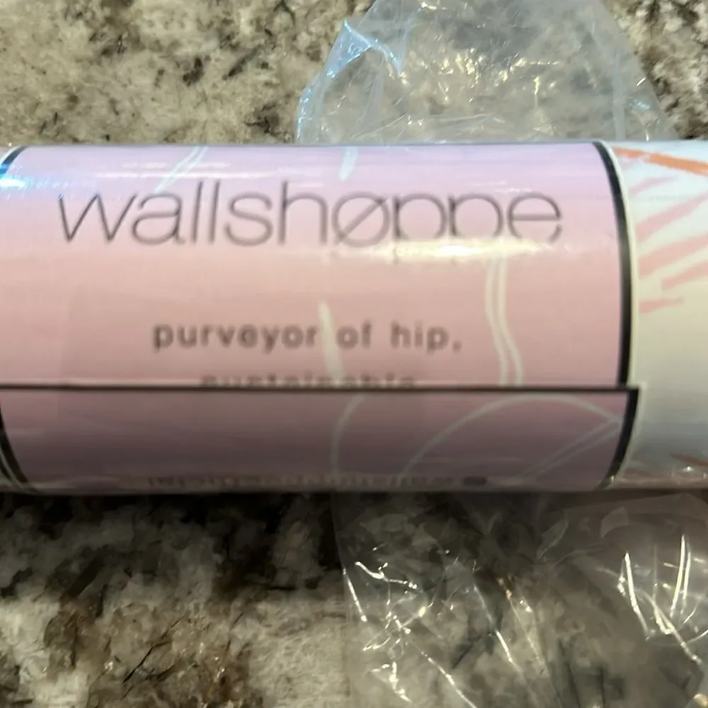 🆕 Anthropologie Palm Shuffle Peel & Stick Wallpaper Pink Orange
